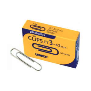CAJA 100 CLIP PLATEADO 42MM