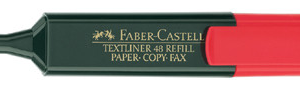 MARCADOR FLUOR TEXTLINER ROJO FABER CASTELL 154821