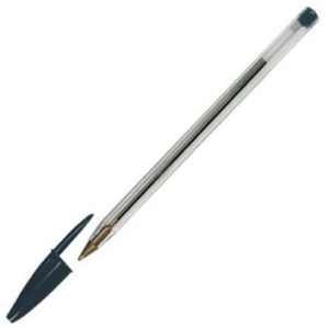 BOLIGRAFO CRISTAL CUERPO TRANSPARENTE TRAZO 0,4 MM. COLOR NEGRO BIC
