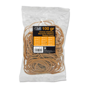 BOLSA 100 GR. GOMAS ELASTICAS Nº 12 DE 12 CM. LARGO