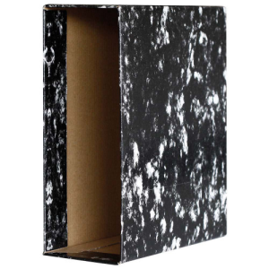 FUNDA ARCHIVADOR JASPEADO ECOCLASSIC NEGRO FOLIO NATURAL LOMO ANCHO 295X355X86
