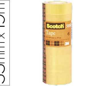 PACK 8 ROLLOS CINTAS ADHESIVAS TRANSPARENTE 19MM X 33M 508/1933 SCOTH 7100213205