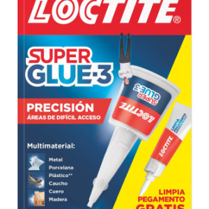 ADHESIVO INSTANTANEO SUPER GLUE-3 5GR + 2 GR.LIMPIA PEGAMENTO PRECISIÓN LOCTITE